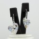 Mother of pearl heart shape dangle earring