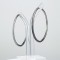 Fine hoop earring with lap white sapphire