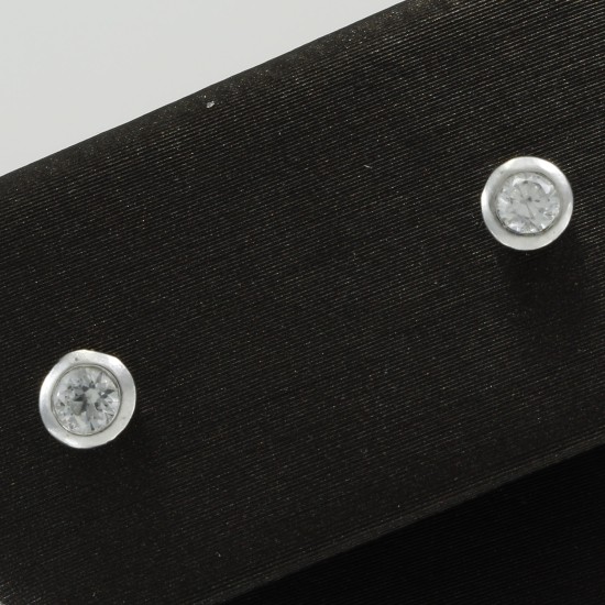 CZ Stud Silver Earring
