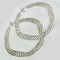 Fashionable Silver Hammered round Earring