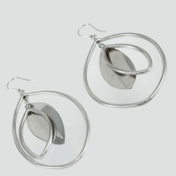 Fashionable Silver Plain Earring