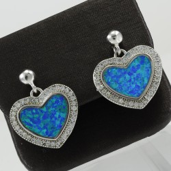 Blue Opal Dangle Earring