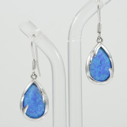Blue Opal Dangle Earring