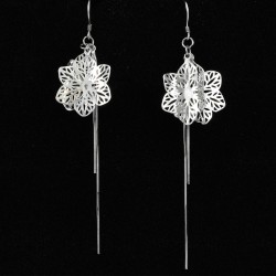 Fashionable Silver Dangle Long Earring