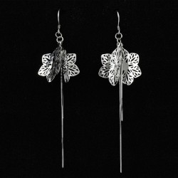 Fashionable Silver Dangle Long Earring