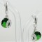 Emerald dangle earring