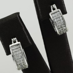 Fashionable Silver pave Earring