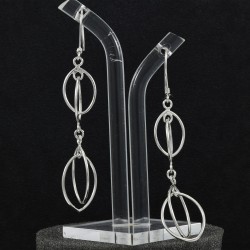 Fashionable Silver  Dangle plain Earring