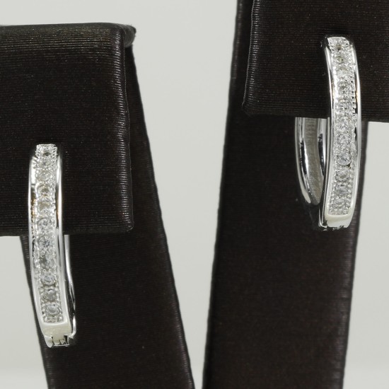 Fashionable Silver Hoop Earring