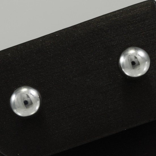 Plain Half Ball Stud Earring