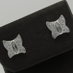 Butterfly Pave Stud Silver Earring