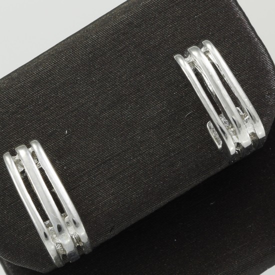 Plain Silver Stud Earring