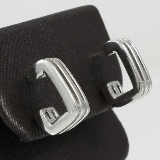 Plain Silver Stud Earring
