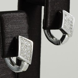 Fashionable Silver Pave Earring