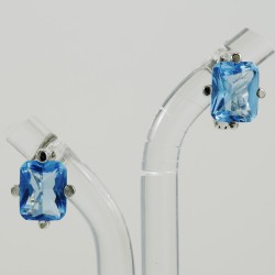 Blue Topaz Hoop Earring