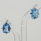 Blue Topaz Hoop Earring