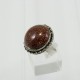 Vintage style ring with lap created gold stone