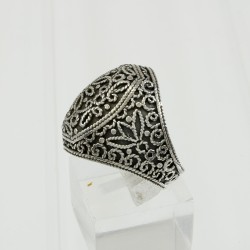 Oxidized Arabic Style Ring