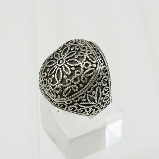 Oxidized Arabic Style Ring