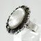  Oxidized Very Old mother of pearl ring