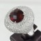 Fashionable ring with lap created stones