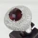 Fashionable ring with lap created stones