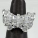 Fashionable ring with lap created stones