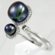Enhanced Black Pearl Ring