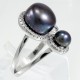 Enhanced Black Pearl Ring