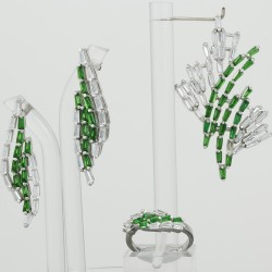 Emerald Baguette Set