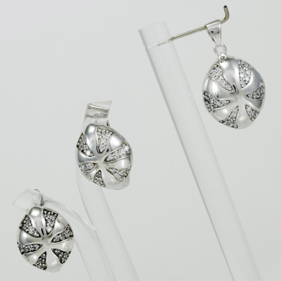 White Sapphire Half Set