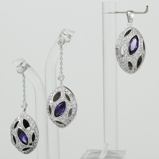 Amethyst Locket Set