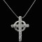 Cross With White Sapphire Stones