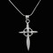 Cross With White Sapphire Stone