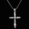 Cross With White Sapphire Stone