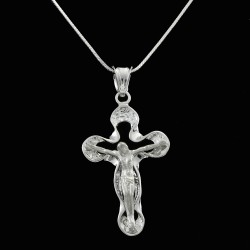 Silver Cross With The christ