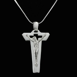 Silver Cross With The christ
