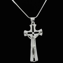 Silver Cross With The christ