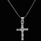 Cross With White Sapphire Stones