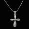 Cross With White Sapphire Stones