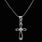 Cross With White Sapphire Stone