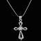 Cross With White Sapphire Stone