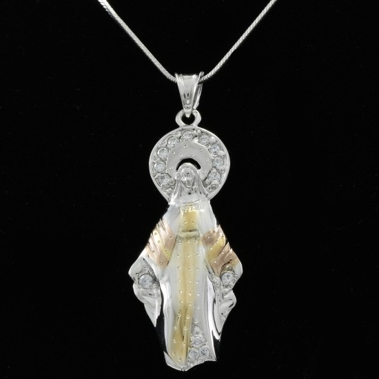 Saint Mary Two Tone Pendant