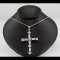 Cross With White Sapphire Stones