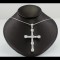 Cross With White Sapphire Stones