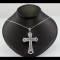 Cross With White Sapphire Stones