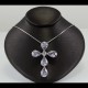Cross With Tear Drop Amethyst Stones