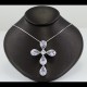 Cross With Tear Drop Amethyst Stones