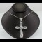 Cross With White Sapphire Stones
