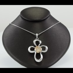 Cross With Smoke Topaz Stone